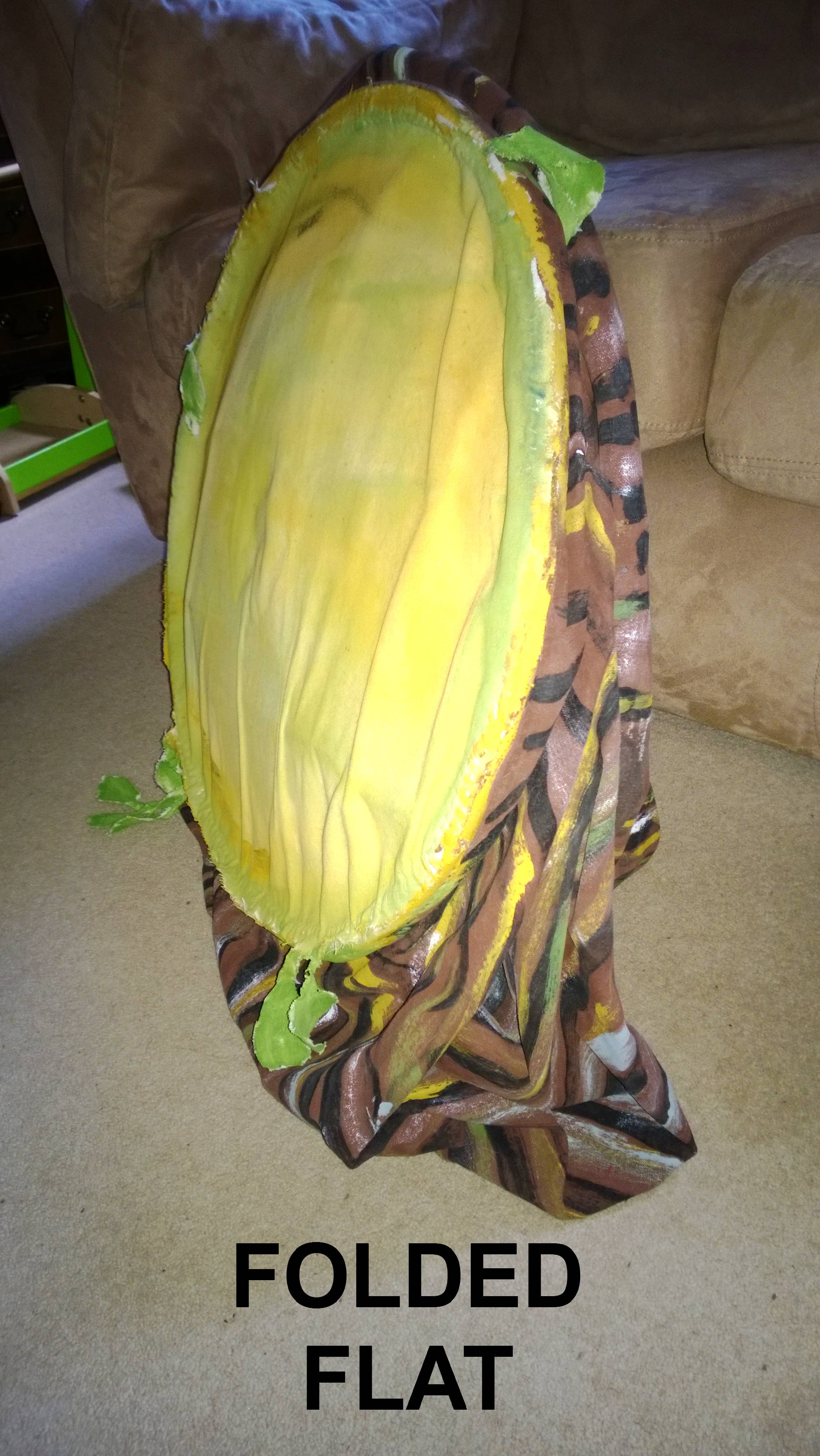 Tree trunk, flattened